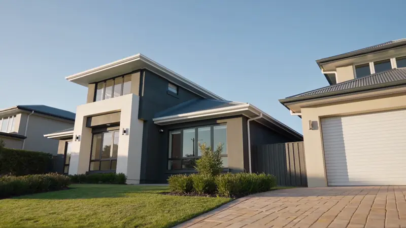Modern building with a Colorbond roof and box gutters
